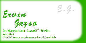ervin gazso business card