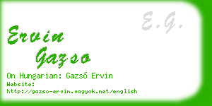 ervin gazso business card